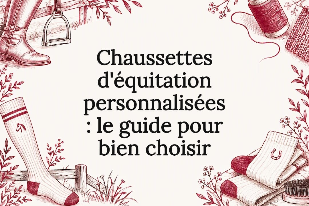 Illustration de chaussettes et d'accessoires d'équitation
