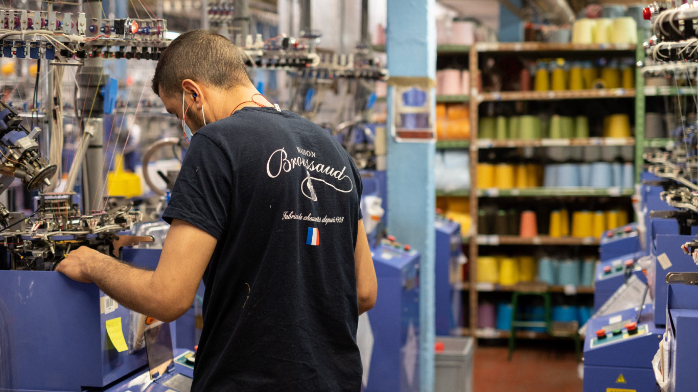 La fabrication de chaussettes