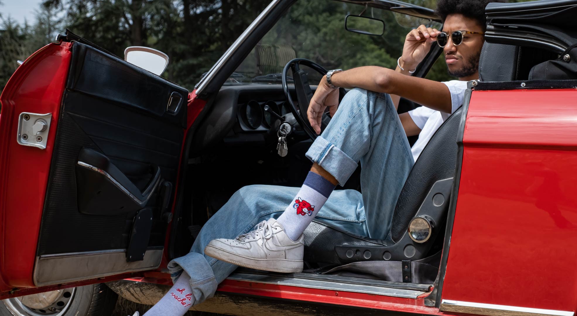 Chaussettes rouges - La Vache Qui Rit® 100 ans