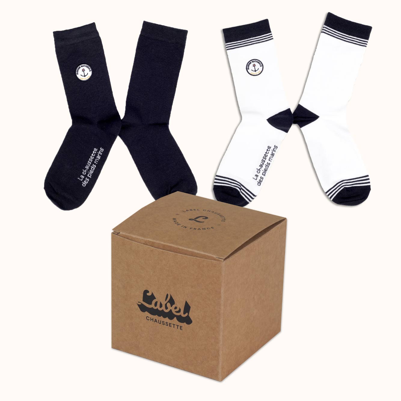 Coffret de chaussette duo Marine National