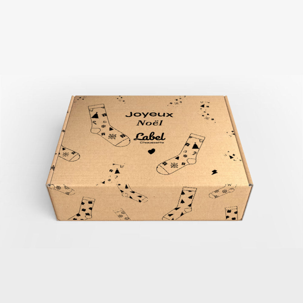 Coffret De Chaussettes Noël En Forme De Gâteau -4 Paires - Cadeau Noël