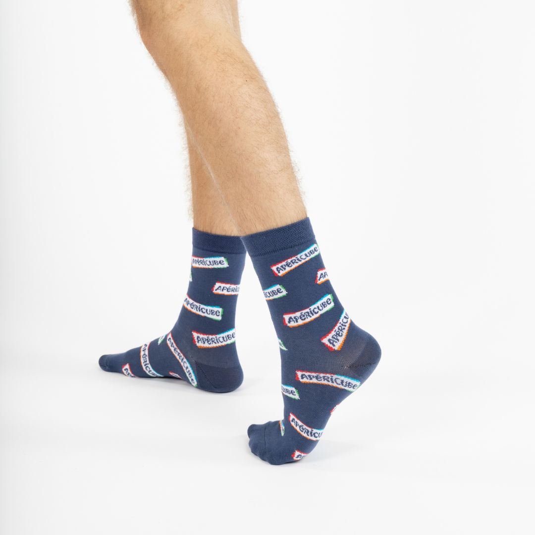 chaussette apéricube bleu logo Label Chaussette 2