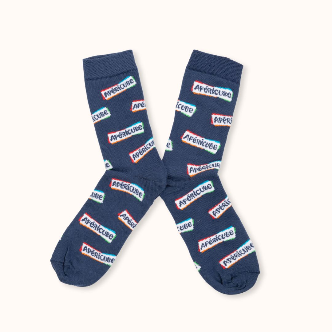 chaussette apéricube bleu logo Label Chaussette 5
