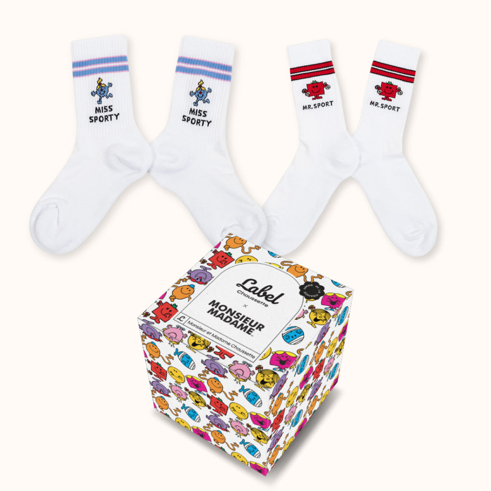 Coffret chaussettes monsieur madame deux paires