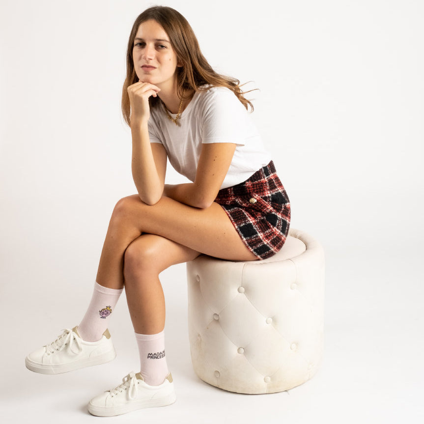 Chaussettes Monsieur Madame - Madame Princesse mannequin femme studio