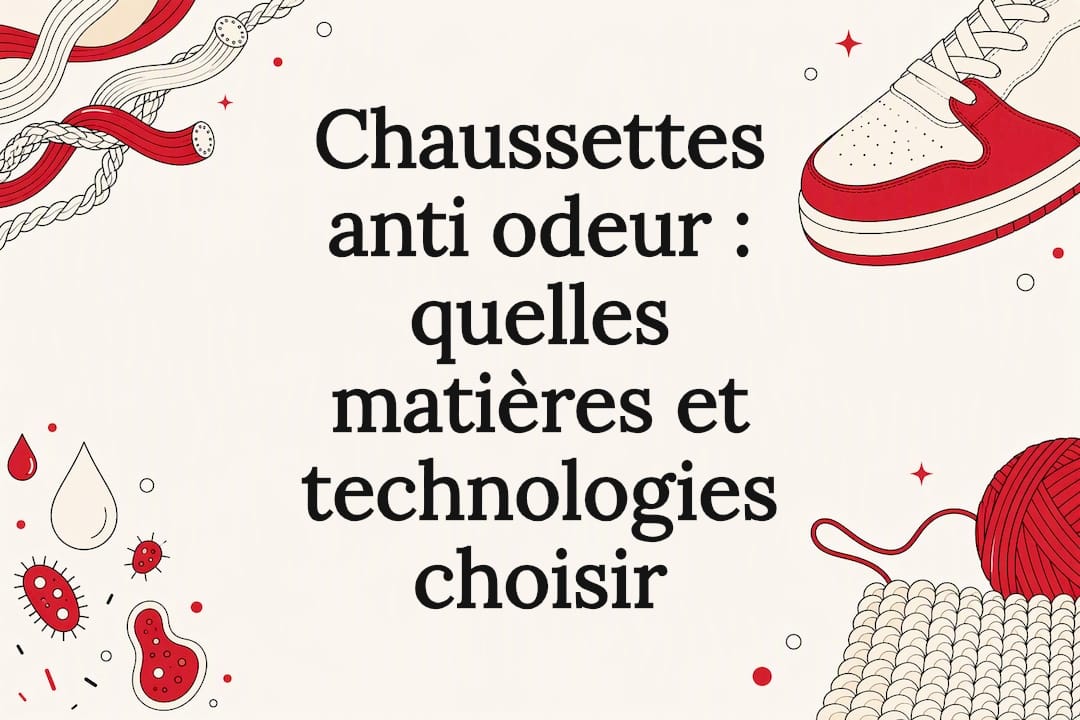 Illustration décorative sur des chaussettes anti-odeurs
