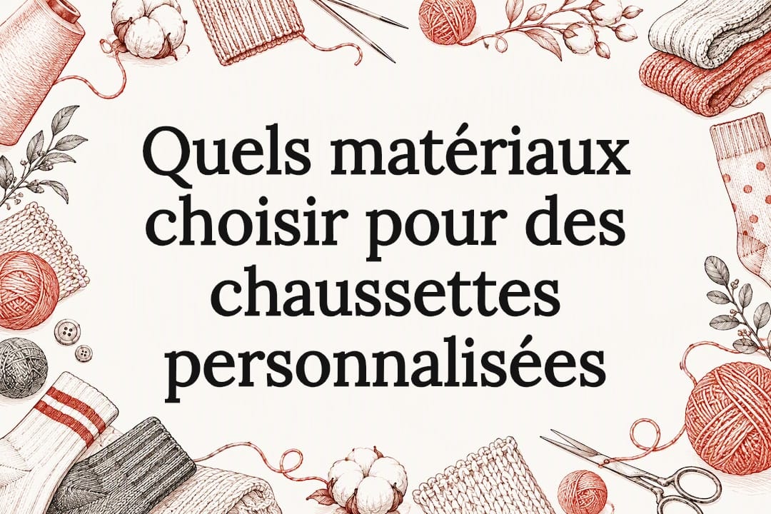 Schéma des matières composant les chaussettes