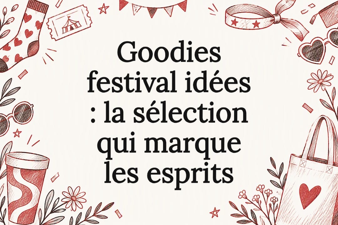 Illustration réalisée à la main pour un article sur les goodies de festival