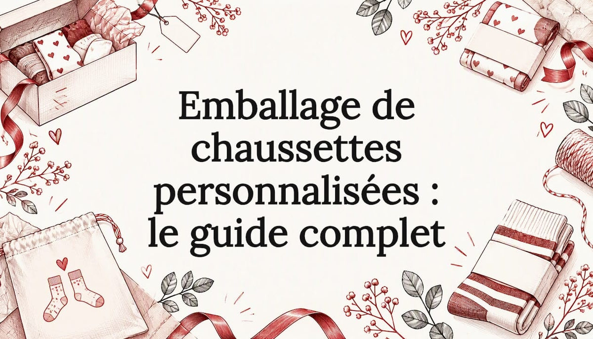 Dessin illustré d’emballages pour chaussettes