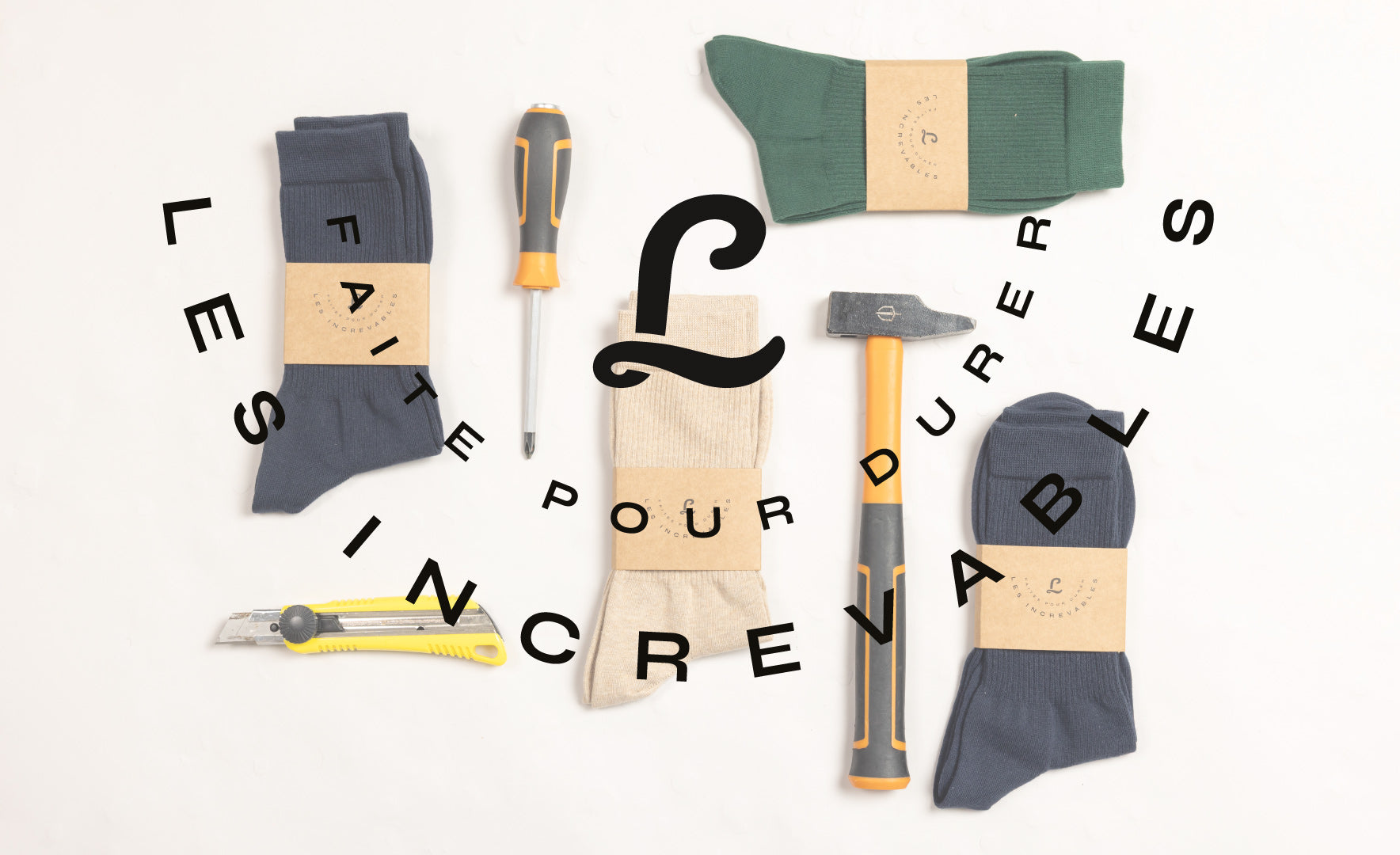 Chaussettes de sport blanches et vertes 