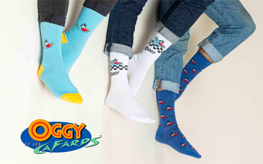 les zinzins de l'espace - Oggy et les cafards ou les Zinzins de l’espace : Label Chaussette nous fait plaisir Collection Oggy et les cafards