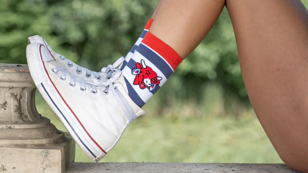 Chaussettes rouges - La Vache Qui Rit® 100 ans