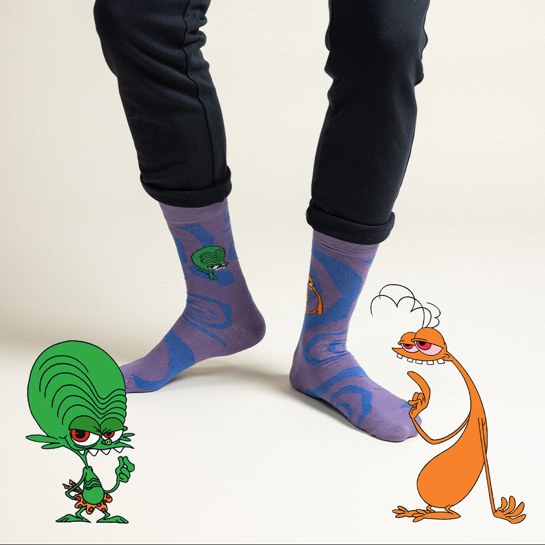 Socken Die Zinzins aus dem All