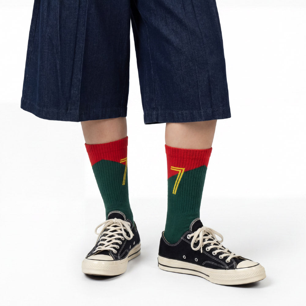 Chaussettes Portugal vert et rouge 3