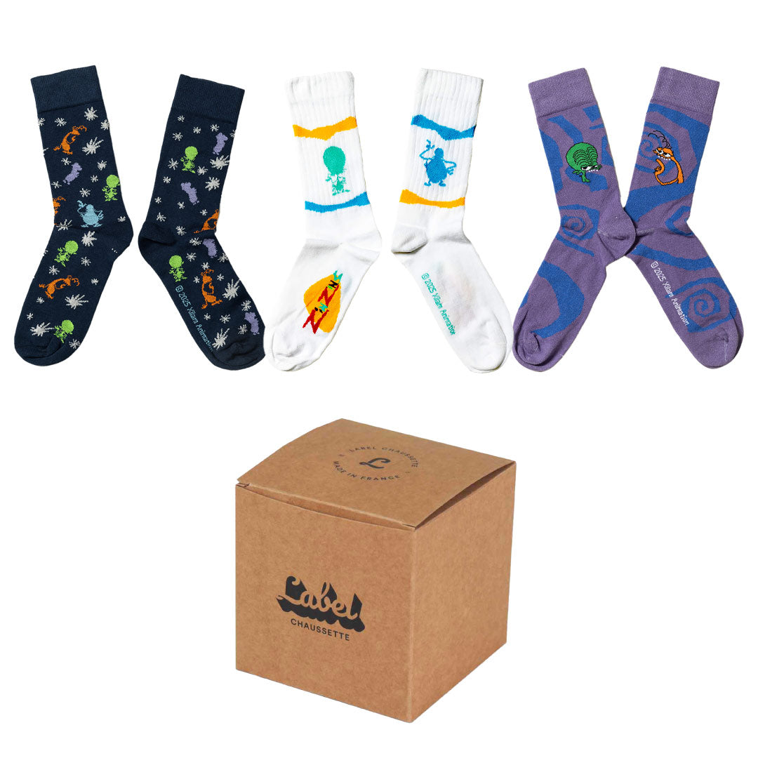 Socken-Geschenkbox Die Zinzins de l'Espace