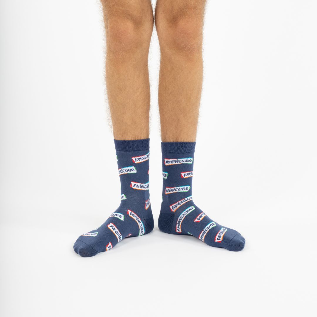 chaussette apéricube bleu logo Label Chaussette 3