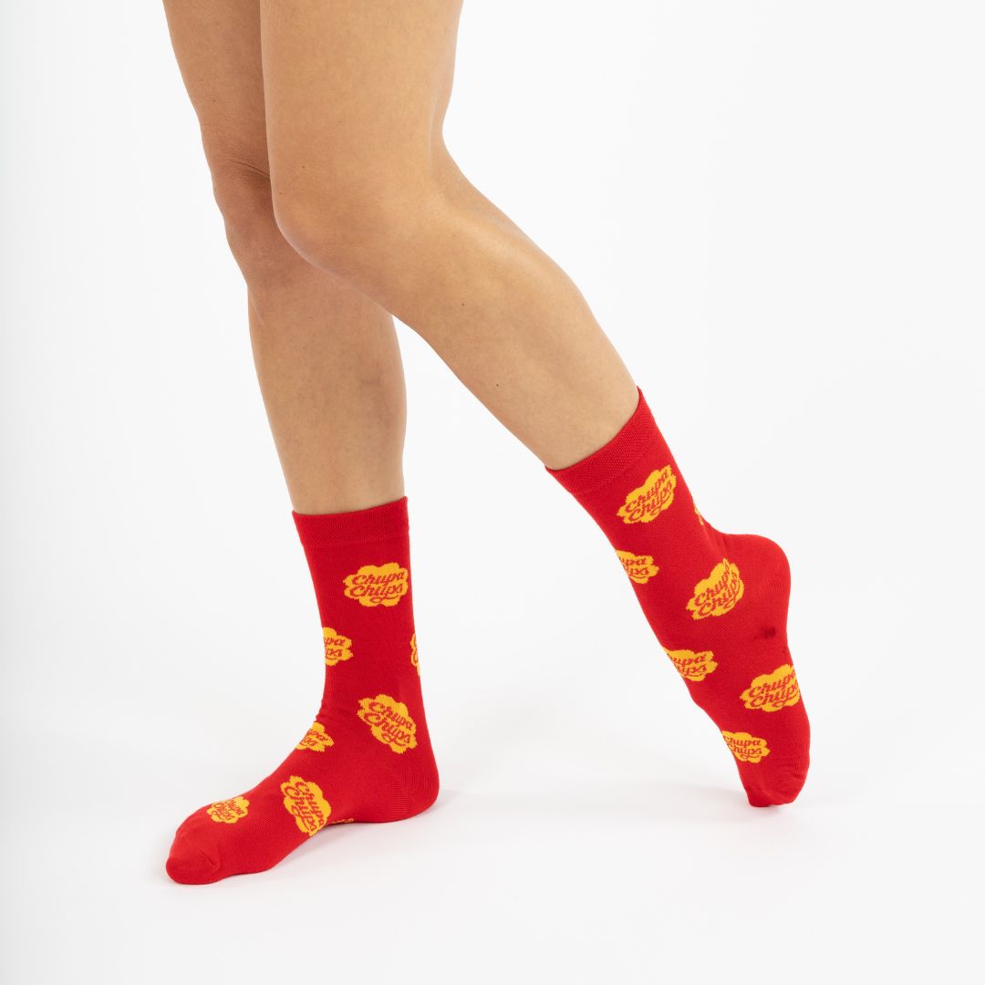 chaussette chupa chups logo rouge label chaussette 1