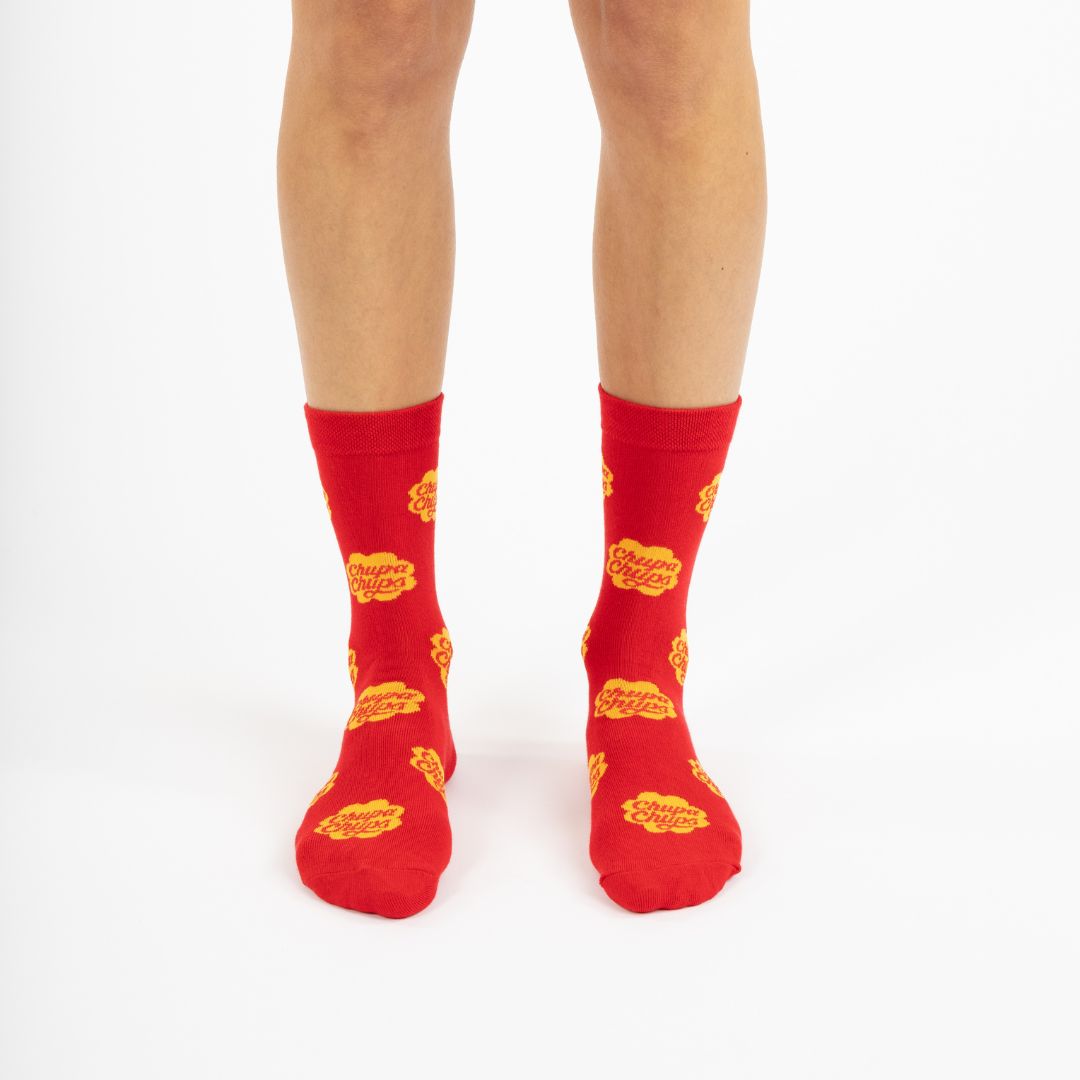 chaussette chupa chups logo rouge label chaussette 2