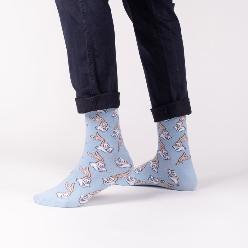 Chaussettes RATP bleu portées homme