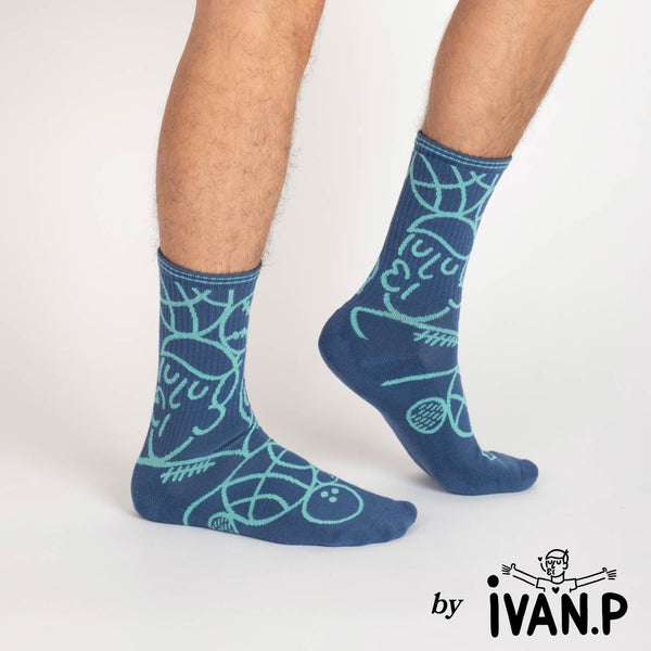 Chaussettes de sport Ivan Peev portées studio homme