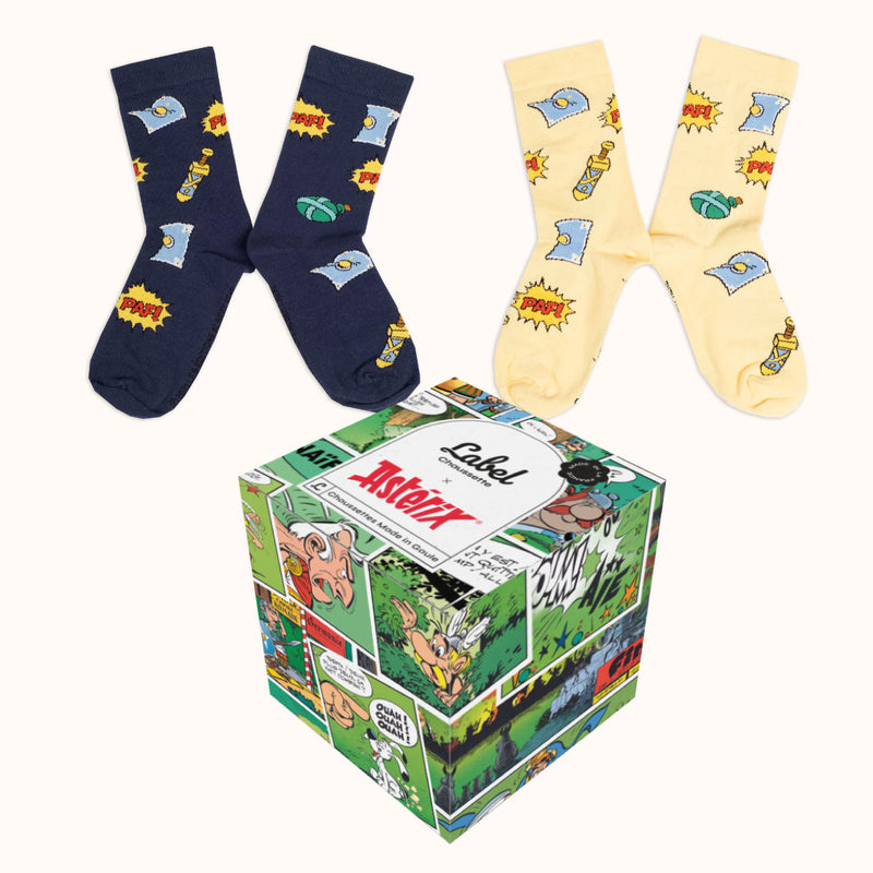 Coffret Duo de chaussettes Astérix - Comix – Label Chaussette