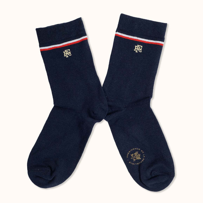 Chaussettes elysee recyclee bleu packshot