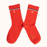 Chaussettes elysee recyclees rouges packshot