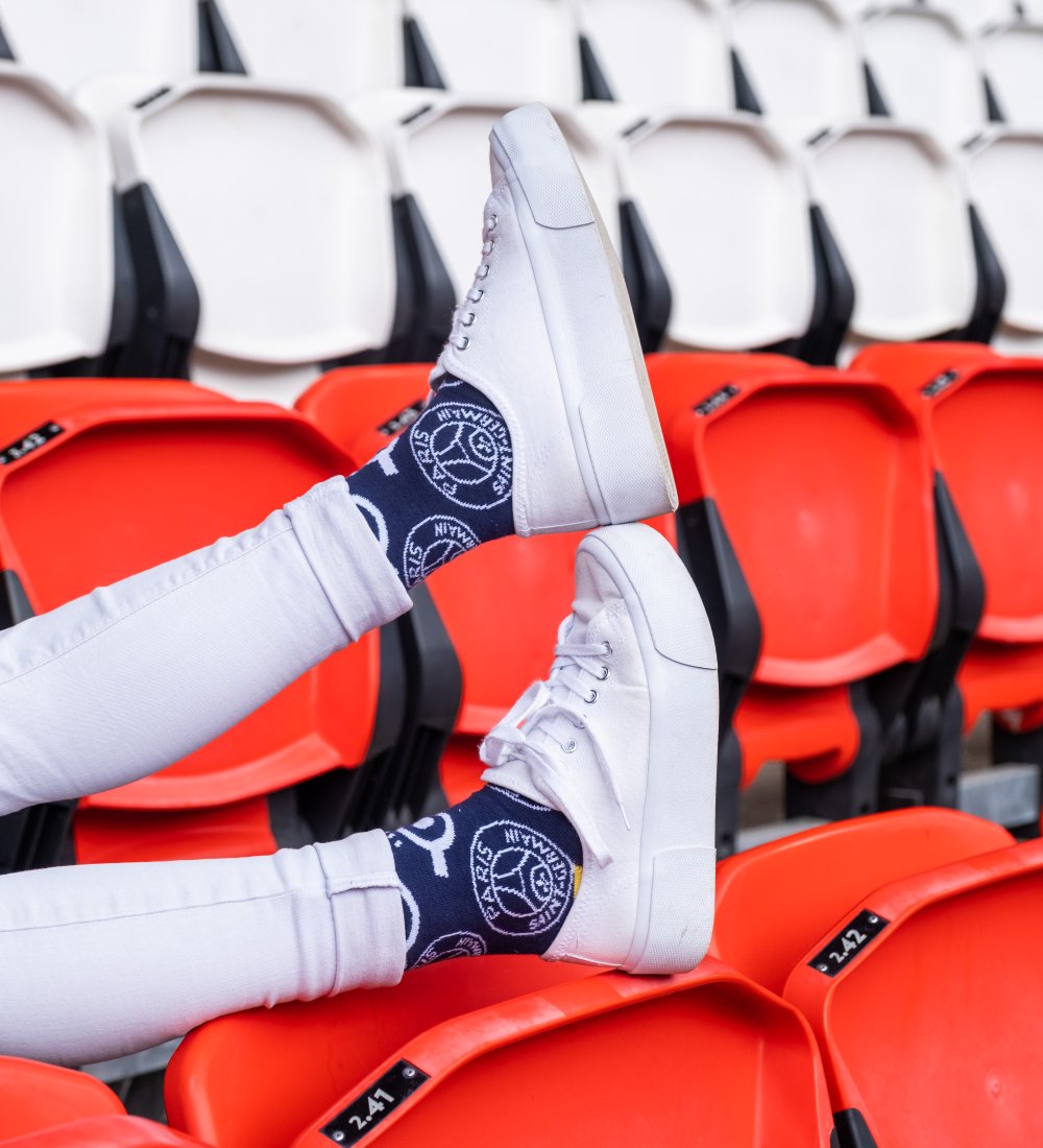 Chaussettes PSG Minions lifestyle enfants shooting parc des princes