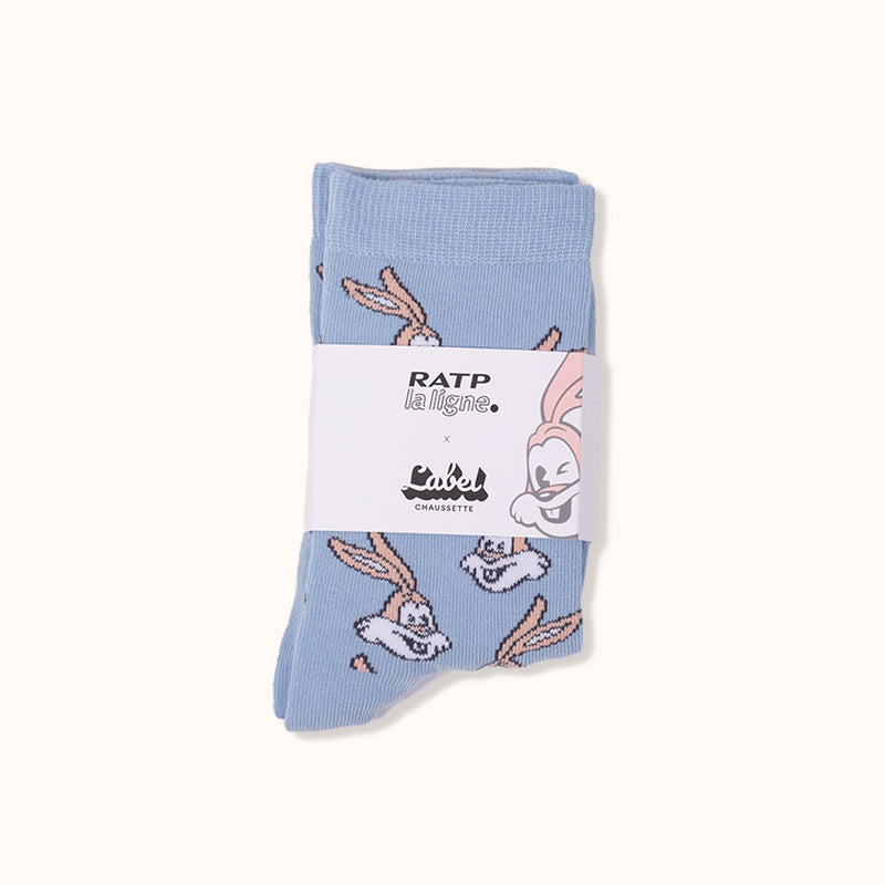 Chaussettes RATP bleu bandeau 