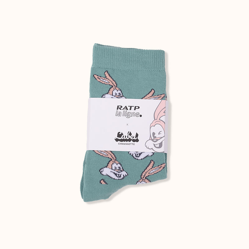 Chaussettes RATP vert bandeau