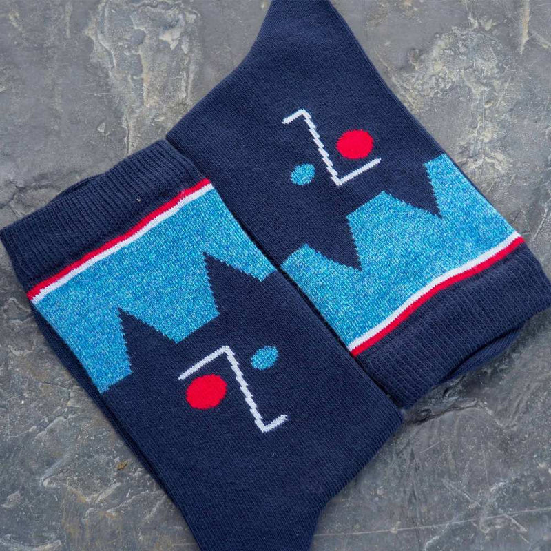 Chaussettes Zut pliées en 2 fond gris