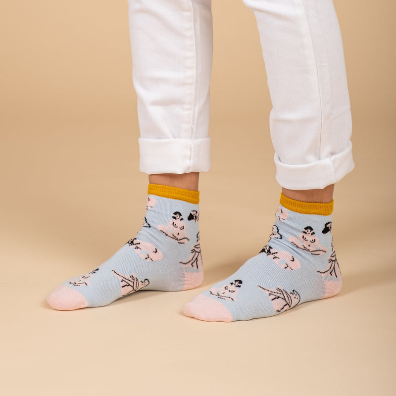 Chaussettes Lucy Macaroni naked portées 3